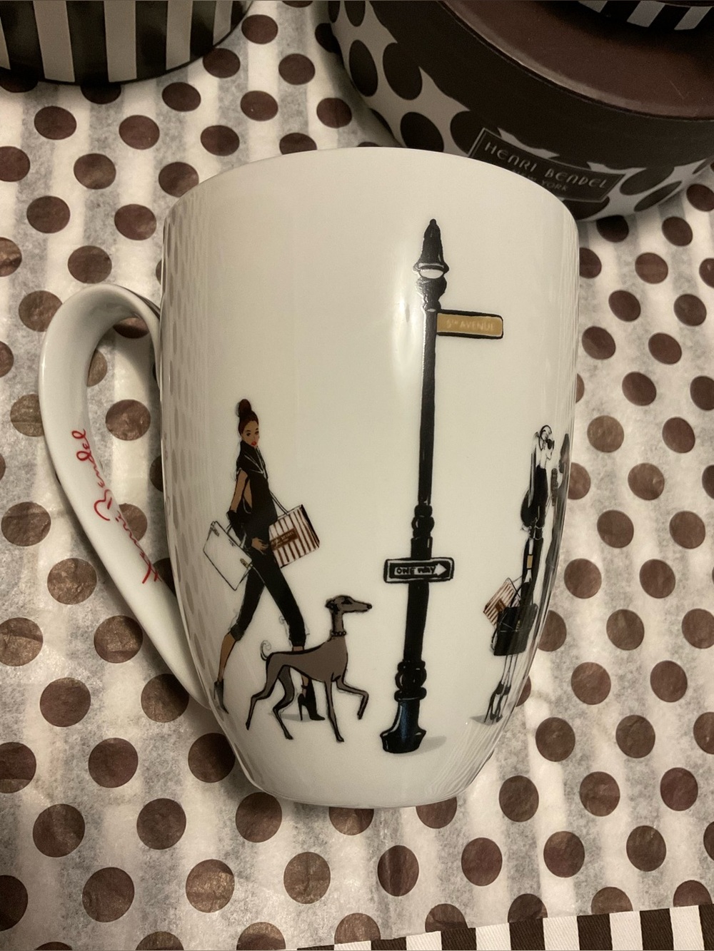 Henri Bendel Megan Hess Fashion Girl Coffee Mug - Fifth Avenue Collection - Picture 8 of 13